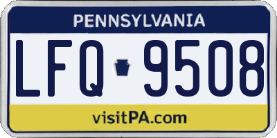 PA license plate LFQ9508