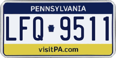 PA license plate LFQ9511
