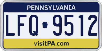 PA license plate LFQ9512
