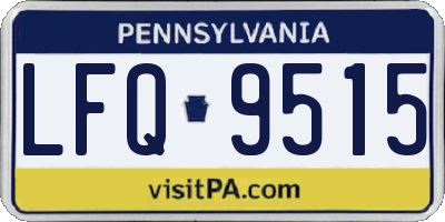 PA license plate LFQ9515