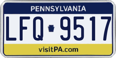 PA license plate LFQ9517