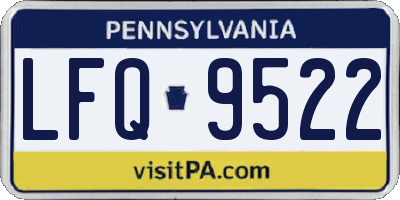 PA license plate LFQ9522