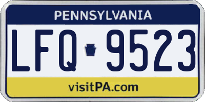PA license plate LFQ9523