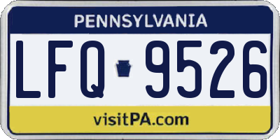 PA license plate LFQ9526