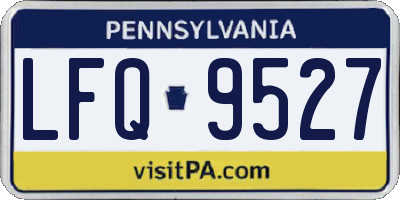 PA license plate LFQ9527