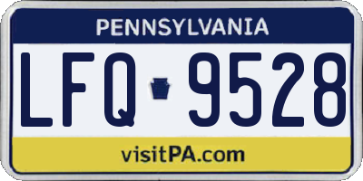 PA license plate LFQ9528