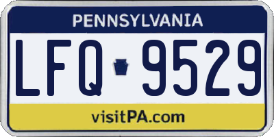 PA license plate LFQ9529