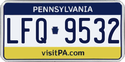PA license plate LFQ9532