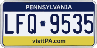 PA license plate LFQ9535