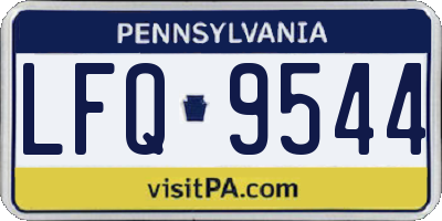 PA license plate LFQ9544