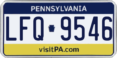 PA license plate LFQ9546