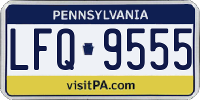 PA license plate LFQ9555