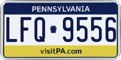 PA license plate LFQ9556