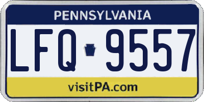 PA license plate LFQ9557