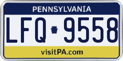 PA license plate LFQ9558