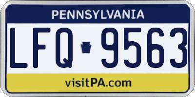 PA license plate LFQ9563