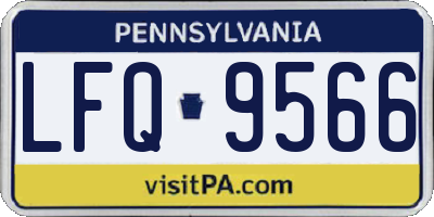 PA license plate LFQ9566