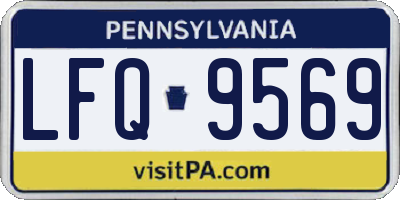 PA license plate LFQ9569