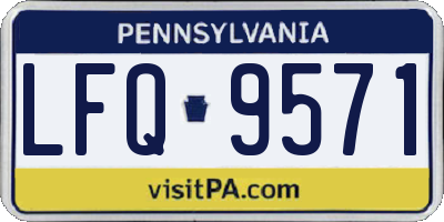PA license plate LFQ9571