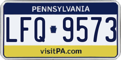 PA license plate LFQ9573