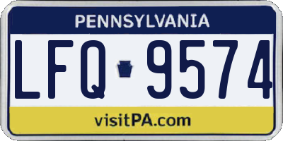 PA license plate LFQ9574