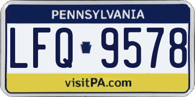 PA license plate LFQ9578