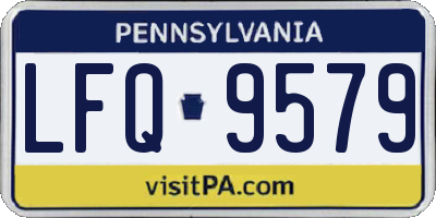 PA license plate LFQ9579