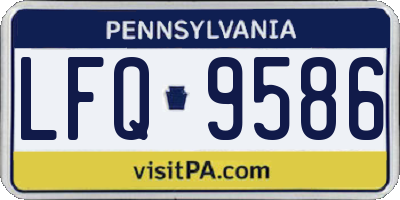 PA license plate LFQ9586