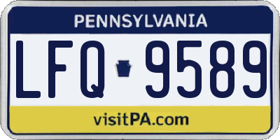 PA license plate LFQ9589