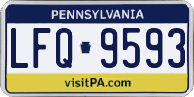 PA license plate LFQ9593