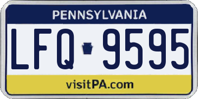 PA license plate LFQ9595