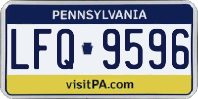 PA license plate LFQ9596