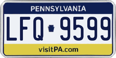 PA license plate LFQ9599