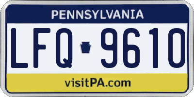 PA license plate LFQ9610