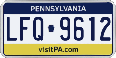 PA license plate LFQ9612