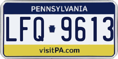 PA license plate LFQ9613