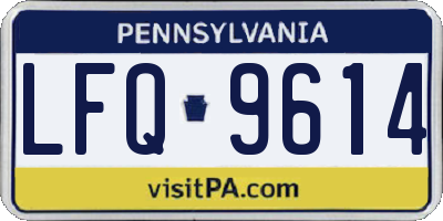 PA license plate LFQ9614