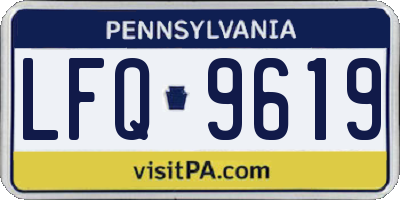 PA license plate LFQ9619