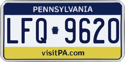 PA license plate LFQ9620