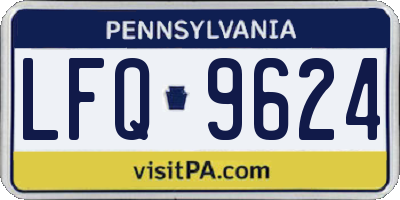PA license plate LFQ9624