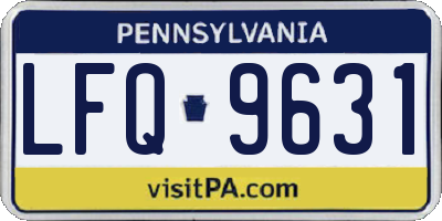 PA license plate LFQ9631