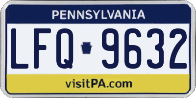 PA license plate LFQ9632
