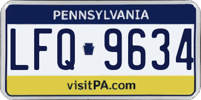 PA license plate LFQ9634