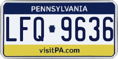 PA license plate LFQ9636