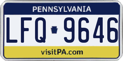PA license plate LFQ9646