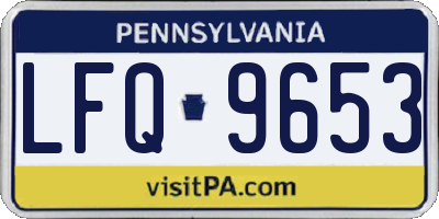 PA license plate LFQ9653