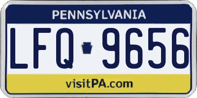 PA license plate LFQ9656