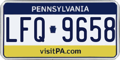 PA license plate LFQ9658