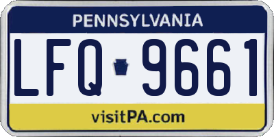 PA license plate LFQ9661