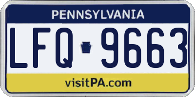 PA license plate LFQ9663